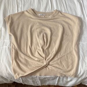 Vita Milano Beige Knotted Women's Top